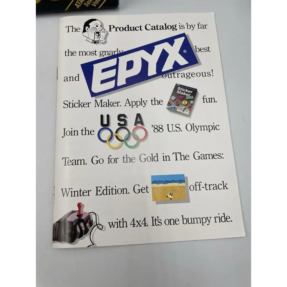 Summer Games for Atari 2600, 7200 1984 EPYX Complete With Manual